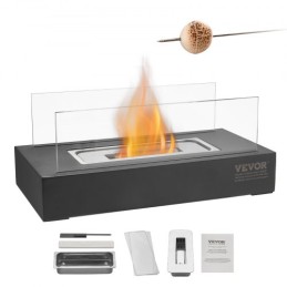 Bordplade brand pit 14 tommer metal pejs indendørs udendørs med glas