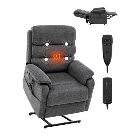 Power Lift Recliner Chair for Elderly Heat and Massage Electric Recliner M