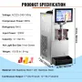 8L / 2,1 Gal Single Bowl Kommerciel Slushy Machine Margarita