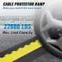 Cable Protector Ramp, 91.8x25x4.3 cm 2 Channel, 9979 kg/axle Capacity Heavy Duty TPU Wire Cord Cover Ramp Hose Protector Ramp Dr
