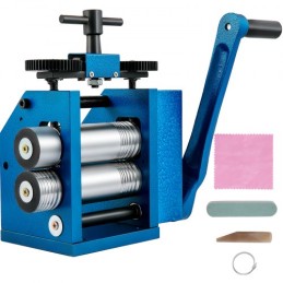 Rolling Mill 4.4"/112mm Jewelry Rolling Mill Machine Gear Ratio 1:2.5 Wire Roller Mill 0.1-7mm Press Thickness Manual