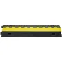 Cable Protector Ramp, 91.8x25x4.3 cm 2 Channel, 9979 kg/axle Capacity Heavy Duty TPU Wire Cord Cover Ramp Hose Protector Ramp Dr
