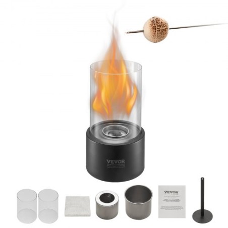 Bordplade brand pit 6 tommer metal pejs indendørs udendørs med glas