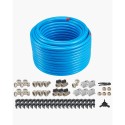 Air Compressor Line Kit 3/4 '' X 200ft HDPE-Aluminium Air Piping System Blue