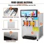 8L / 2,1 Gal Double Bowl Kommerciel Slushy Machine Margarita