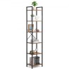 Metal Bookshelf Rustic Bookshelf 6-Tier for Living room Bedroom & Office