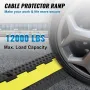 3 Pack Rubber Cable Protector Ramp, 2 Channel, 5443.1 kg/axle Capacity Heavy Duty Hose Wire Cover Ramp Driveway, Traffic Speed B