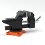 Bench Vise, 114 mm(4.5-inch) Jaw Width 84 mm(3.3-inch) Jaw Opening , 240-Degree Swivel Locking Base Multipurpose Vise with Anvil