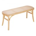 Rattan Bench Wood Bench 43,3 inches til entryway stue & soveværelse
