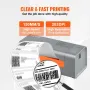 Termisk etiketprinter, 203dpi 60pcs/min til 4x6 mailingpakker
